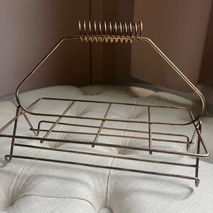 Vintage Brass Wire Cup Rack Mid-Century Modern Tumbler Holder